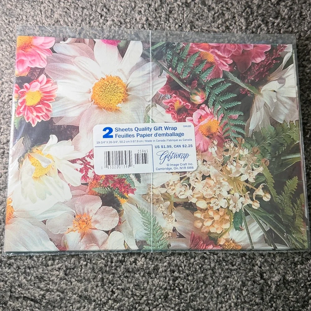 5/$25 VINTAGE Birthday Wrapping Paper Florals